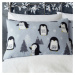 Sivé fleecové obliečky 200x200 cm Cosy Penguin - Catherine Lansfield