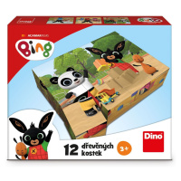 Dino Drevené kocky Bing 12 kociek