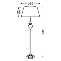 Stojacia lampa GILLENIA Stříbrná