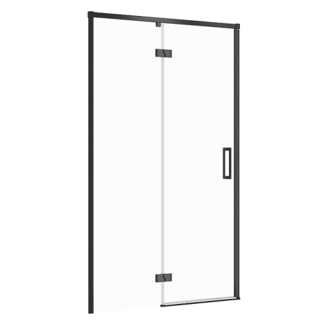 CERSANIT - Sprchové dvere LARGA ČIERNE 120X195, ľavé, číre sklo S932-130
