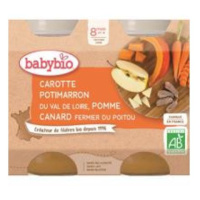 BABYBIO Menu mrkva, tekvica a jablká s kačacím mäsom (2x 200 g)