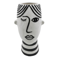 Čierno-biela porcelánová váza Mauro Ferretti Face