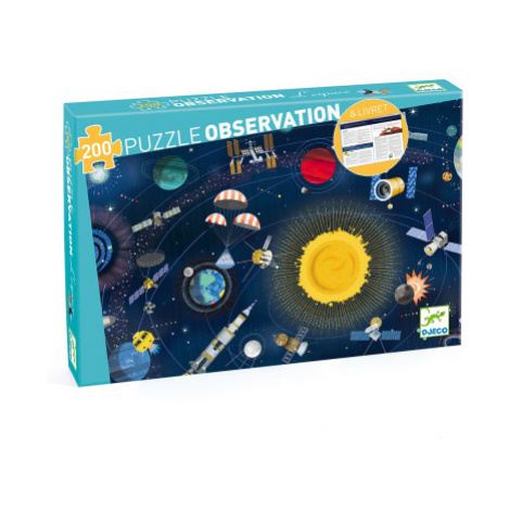 Vyhľadávacie puzzle s plagátom - Vesmír - 200 ks DJECO