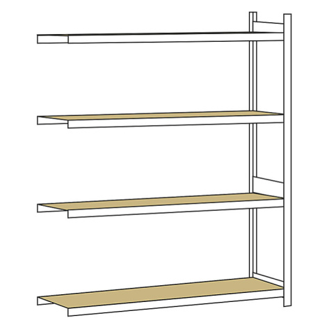 Regál s veľkým rozpätím, s drevotrieskovou doskou, výška 2500 mm SCHULTE
