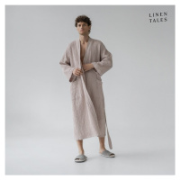 Béžový župan veľkosť S/M Honeycomb - Linen Tales