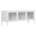 Biely kovový TV stolík 130x55 cm Brisbane – House Nordic