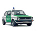 Model Kit auto 3666 - VW Golf "POLIZEI" (1:24)