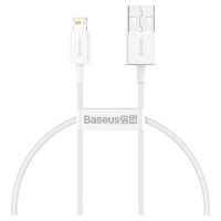 Baseus Quick Nabíjací Kábel USB-A/ Lightning 2.4A, 0.25m, Biely