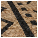 Kusový koberec Printed Jute Luis Natural/Black - 120x170 cm Flair Rugs koberce