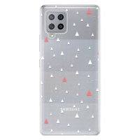 Odolné silikónové puzdro iSaprio - Abstract Triangles 02 - white - Samsung Galaxy A42