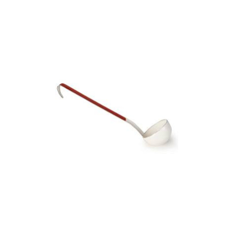 Smaltovaná naberačka bielo-červená 9 cm - Ibili