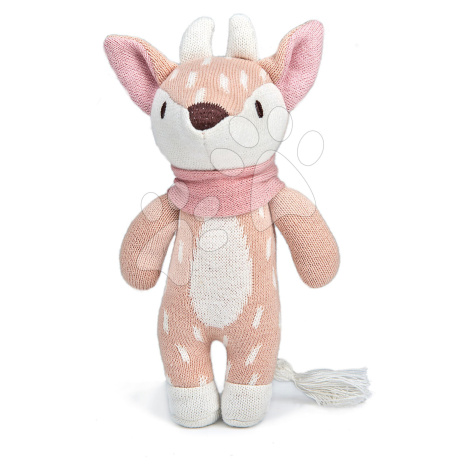 Bábika pletená jeleň Fearne Deer Knitted Baby Doll ThreadBear 18 cm z jemnej a mäkkej bavlny s d