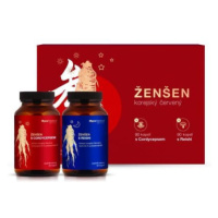 MYCOMEDICA Korejský ženšen pravý červený s Cordycepsem + Reishi 2 x 90 kapsúl