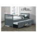 KONDELA Austin New 90 rozkladacia posteľ s prísteľkou sivá