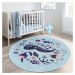 Modrý detský koberec ø 80 cm Comfort – Mila Home
