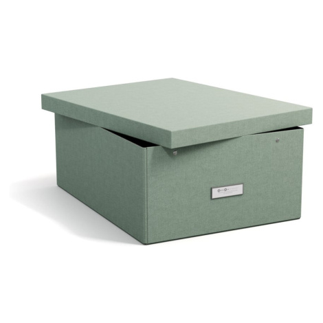 Kartónový úložný box zelenomodrý s vekom 34,5x45x18,5 cm Katrin Canvas Paper Laminate – Bigso
