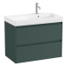 Kúpeľňová skrinka s umývadlom Roca ONA 80x64,5x46 cm zelená mat ONA802ZZMP