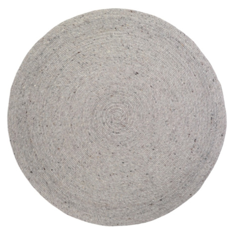 Sivý ručne vyrobený koberec zo zmesi vlny a bavlny Nattiot Neethu, ø 110 cm
