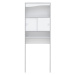 Biela skrinka nad práčku/WC 64x177 cm Surf – TemaHome