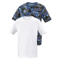 PARKSIDE® Pánske tričko, 2 kusy (M (48/50), modrá/vzor/biela)
