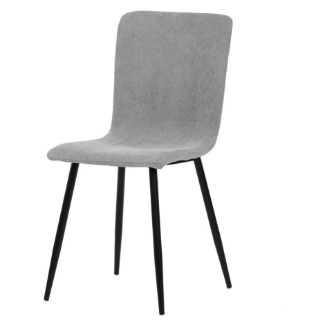 Súprava jedálenských polstrovaných stoličiek 4 ks, sivá, 42 x 88 x 52 cm