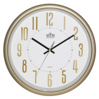 Nástenné hodiny MPM, 3171.8000 - zlatá/biela, 31cm