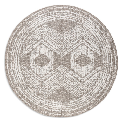 Kusový koberec Gemini 106031 Linen kruh z kolekce Elle – na ven i na doma - 200x200 (průměr) kru
