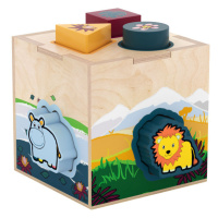 Playtive Drevená hračka na rozvoj motoriky (kocka – safari)