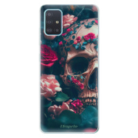 Odolné silikónové puzdro iSaprio - Skull in Roses - Samsung Galaxy A51