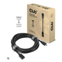 Club3D HDMI predlžovací kábel 4K60HZ (M/F), 5 m, čierny, 26 AWG