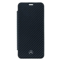 Púzdro Mercedes - Samsung Galaxy S9 Plus G965 Booklet Case Dynamic Line Carbon - Black (MEFLBKS9