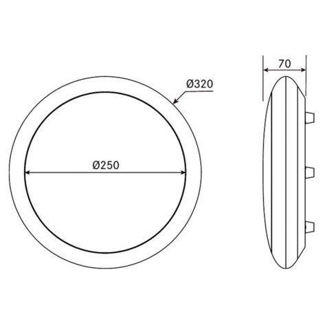 BRUMBERG Gavan LED stropné svietidlo, IP65, biele Ø32cm