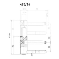 OV - Pánt nastaviteľný spodný 495/16 BRM - bronz matný