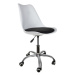 Otočná kancelárska stolička Malatec  - biela/čierna