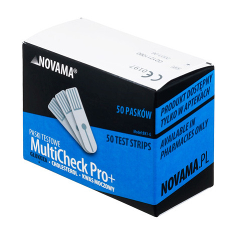 NOVAMA Testovacie prúžky na glukózu pro Multicheck pro + 50 ks