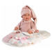 Llorens 84450 NEW BORN - realistická bábika bábätko so zvukom a mäkkým látkovým telom 44cm