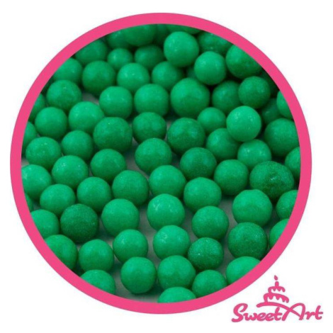 SweetArt Vianočné zelené cukrové perly 7 mm (80 g) - dortis - dortis