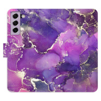 Flipové puzdro iSaprio - Purple Marble - Samsung Galaxy S21 FE 5G