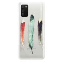 Odolné silikónové puzdro iSaprio - Three Feathers - Samsung Galaxy A02s