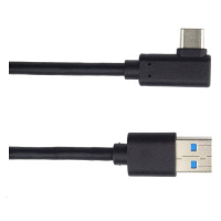 PREMIUMCORD Kábel USB typ C/M so zahnutým konektorom 90° - USB 3.0 A/M, 50 cm