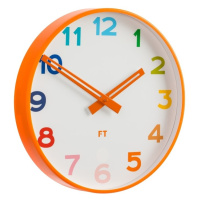 Detské nástenné hodiny Future Time FT5010OR Rainbow orange 30cm