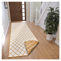Okrovožlto-biely vonkajší koberec 80x350 cm Malaga – NORTHRUGS