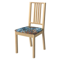 Dekoria Poťah na stoličku Börje, modro-oranžová, poťah na stoličku Börje, Intenso Premium, 144-3