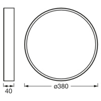 Ledvance Orbis Slim Moia svietidlo Ø 40 cm biela