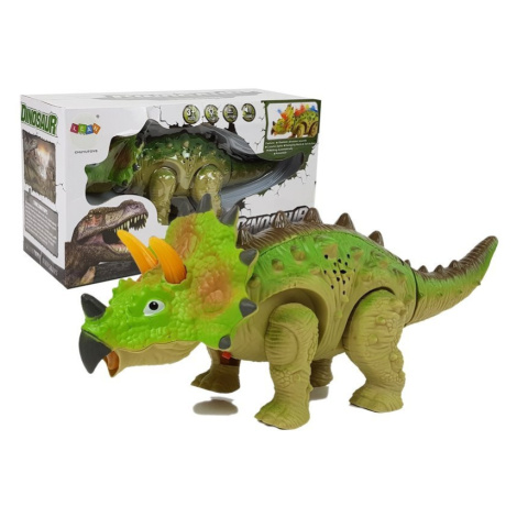 mamido Dinosaurus Triceratops na batérie zelený