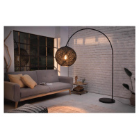 LuxD 24902 Dizajnová stojanová lampa Omari 205 čierna Stojanové svietidlo