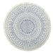 Kusový koberec Twin-Wendeteppiche 103104 creme blau kruh – na ven i na doma - 200x200 (průměr) k
