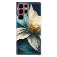 Odolné silikónové puzdro iSaprio - Blue Petals - Samsung Galaxy S22 Ultra 5G