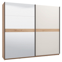 Xora ŠAT. SKRIŇA S POSUV. DVERAMI, kašmírová, dub artisan, 245/217/62 cm