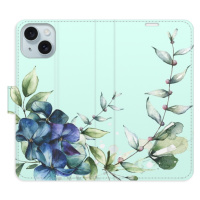 Flipové puzdro iSaprio - Blue Flowers - iPhone 15